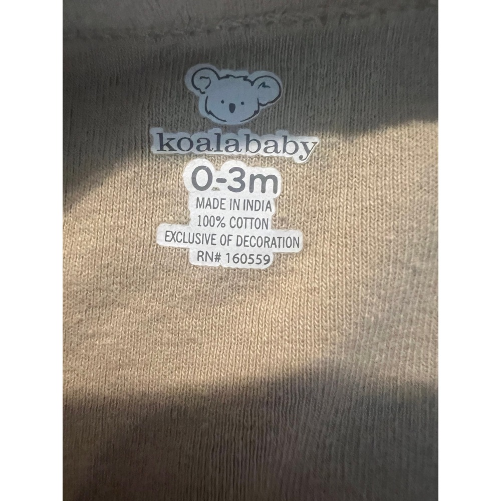 Koala Baby 0-3M Tan Cotton Lion Side Snap Kimono Wrap Shirt (0897) - Picture 6 of 9